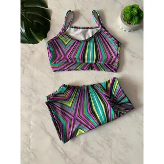 Moda fitness: conjunto top e short curto ou pedal - Est.13