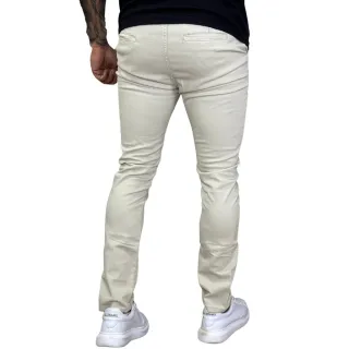 Sarja Masculina Bege, Calça Alfaiataria Bolso Faca - Bege