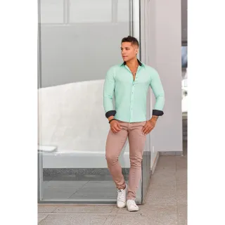 Camisa Social Masculina Slim Premium de Manga Longa - Marsala