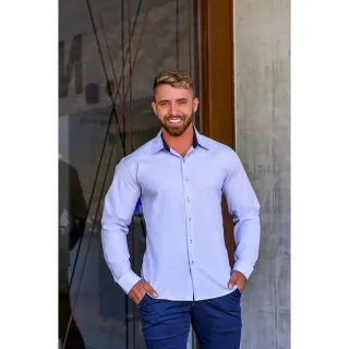 Camisa Social Masculina Slim Premium de Manga Longa - Marsala