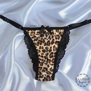 Lingerie Julia Estampada com Renda e Regulagem de Calcinha Romantic - Bolinha vermelha