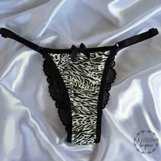 Lingerie Julia Estampada com Renda e Regulagem de Calcinha Romantic - Bolinha vermelha