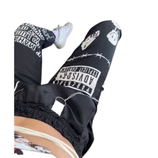 Moda blogueira: Calça unissex smile advisory, moda gringa e tumblr - P