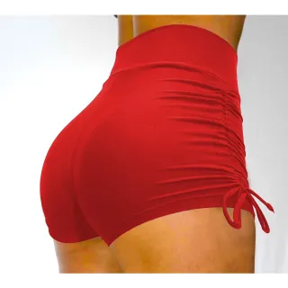 Laço lateral em shorts curto: estilo e versatilidade - Vermelho