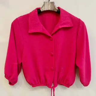 Blusas com botões em tecido duna - modelo 06 - Pink