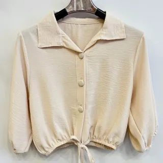 Blusas com botões em tecido duna - modelo 06 - Pink