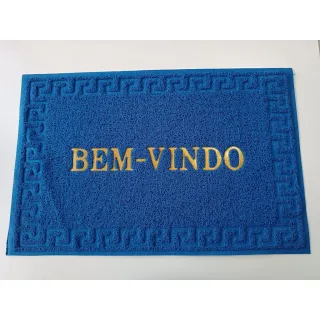 Capacho Emborrachado Bem Vindo para Porta - 50% de Desconto - Preto