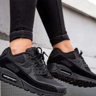Tênis Air Max 90 Masculino e Feminino - Sapatenis com Preço Baixo - Preto e Branco