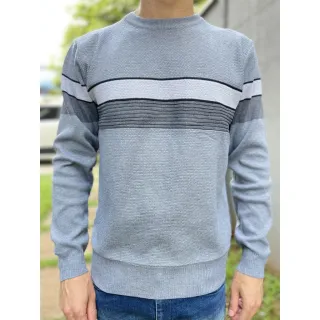 Suéter Masculino Listra Modal Inverno Frio Blusa 3RD SD367 - Cinza Escuro