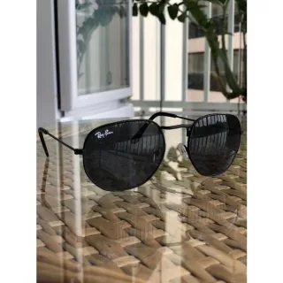 Óculos Hexagonal Retro Feminino Unissex - Preto (Todo preto)