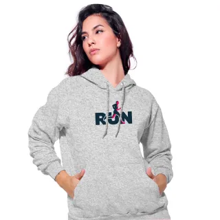 Moletom com estampa de treino Run Training, lançamento com bolso canguru - Azul