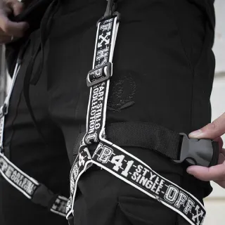 Calça Jogger Masculina BRANCA New Combat Tracks PRETA - Preto