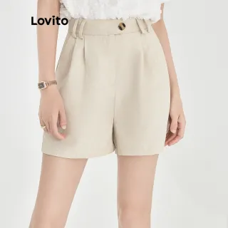 Shorts Feminino de Linho Assimétrico Liso com Botão e Fecho Frontal - Cáqui Claro - Caqui Claro
