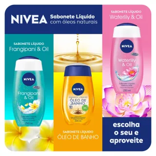 NIVEA Sabonete Líquido Waterlily & Oil 250ml - Compre online na Raryel - Único