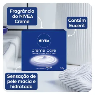 NIVEA Creme Care - Sabonete Hidratante em Barra 90g - Único