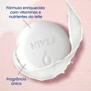 Sabonete Hidratante NIVEA Pure Milk Sensitive 90g - Barra - Único