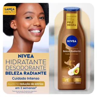 NIVEA Hidratante Desodorante Corporal Beleza Radiante Cuidado Intenso 200ml - Único
