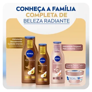 NIVEA Hidratante Desodorante Corporal Beleza Radiante Cuidado Intenso 200ml - Único