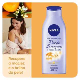 NIVEA Kit Loção Hidratante NIVEA Óleos Essenciais Flor Laranjeira 400ml - 2 Unidades - Único