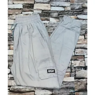 Elástico High Calça Jogger Cargo Masculina Casual - Verde