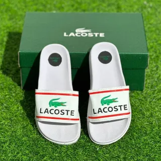 Sandália slide Lacoste unissex, modelo nuvem croco REF: 01