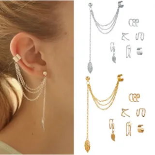 Argolinha Brinco Helix Feminino - Desconto de até 50% - Prata 7 peças