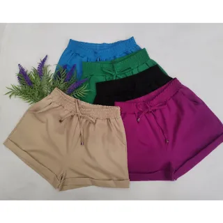 Bolso com elástico: Short de alfaiataria moderno - Preto