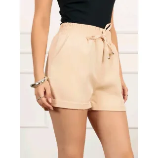 Bolso com elástico: Short de alfaiataria moderno - Preto