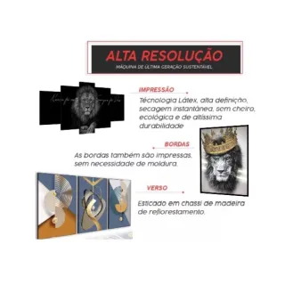 Árvore Luxo Gold Quadro Decorativo 110x80cm com Folhas Brancas - 30x20cm