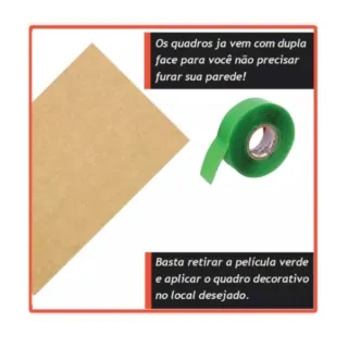 Árvore Luxo Gold Quadro Decorativo 110x80cm com Folhas Brancas - 30x20cm