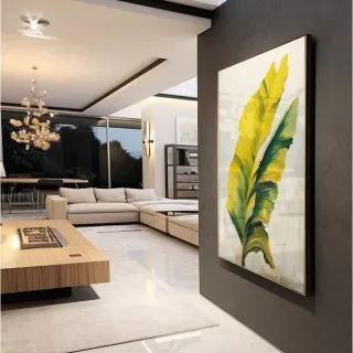 Pintura Clean Yellow Green - Quadro Decorativo 110x80cm - 110x80cm