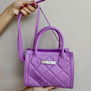 Promoção Barata Chique Acolchoada Transversal Tiracolo Mão Bolsa - Lilás