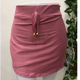 Saia midi plus size cintura alta em tecido leve - Raryel Moda Feminina - Preto