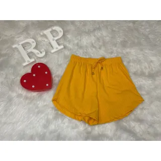 Shorts Academia Malha Canelada Ponteira 2023 Curto - CORES VARIADAS