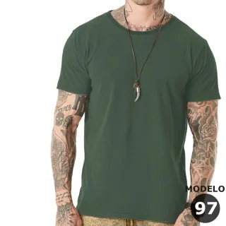 Alto Padrão Camisetas Masculinas Fit Premium Blusa Algodão - Preta