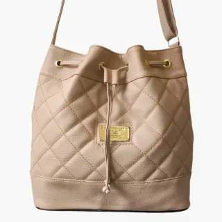 Bolsa Saco Tiracolo Feminina Barata - Estilo Super Lado - Caramelo Lisa