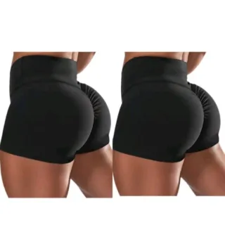 Levanta Bumbum Shorts Fitness Feminino - Academia - SHORT EMPINA PRETO