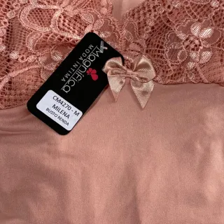 Roupa de Dormir Feminina Liganete com Renda - Camisola sem Bojo Confortável - Marinho