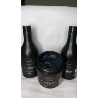 Pronta Entrega Matizador Shampoo + Condicionador + Máscara Lama Negra - Único