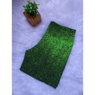 Shortinho P e M cós alto meia coxa - Roxo bolinha