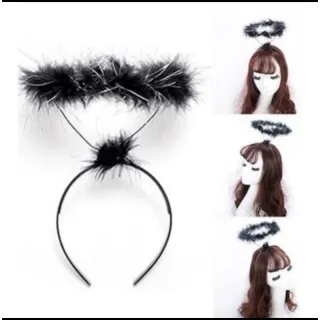 Tiara Cosplay Anjo Aureola Arco Festa Fantasia Carnaval - Branco