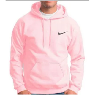 Unissex Canguru NK Moletom Blusa - Rosa