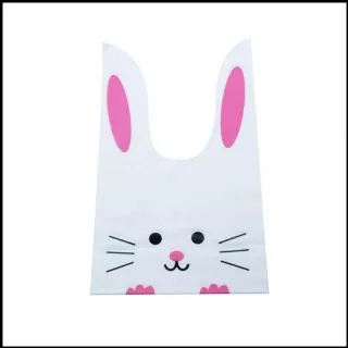 10 unidades de Saquinhos de Coelho para páscoa - Coelho Rosa