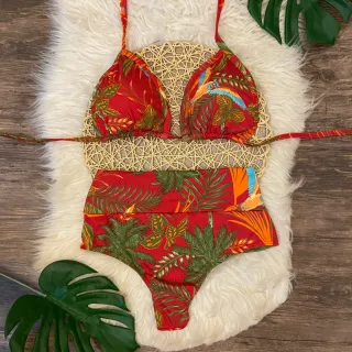 Plus Size GG Biquini Cortininha semi fio (46 ao 50) - Estampa 2