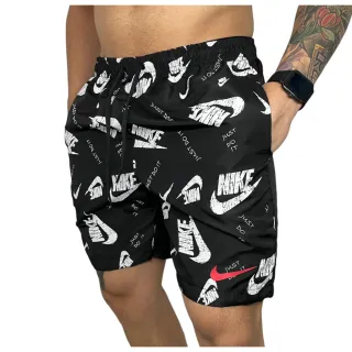 Bermuda Tactel Masculina Mauricinho para Praia - Shorts de Verão - Preto Liso