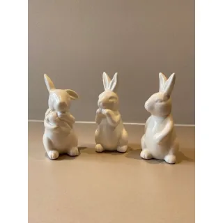 Enfeite Decorativo Coelho de Páscoa em Porcelana - Rosa