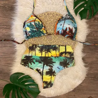 Plus Size GG Biquini Cortininha semi fio (46 ao 50) - Estampa 2