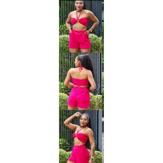 Duna Estilosa Feminina: Short Corrente de Crepe para Mulher - Preto