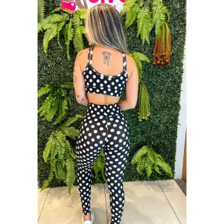 Top 4 Alças + Calça Legging Fitness - Conjunto - 5