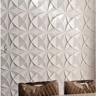 Revestimento Decorativo em PVC 3D para Parede - 20 Placas de 25 cm - Pétalas